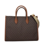 Braune Stoffhandtasche
