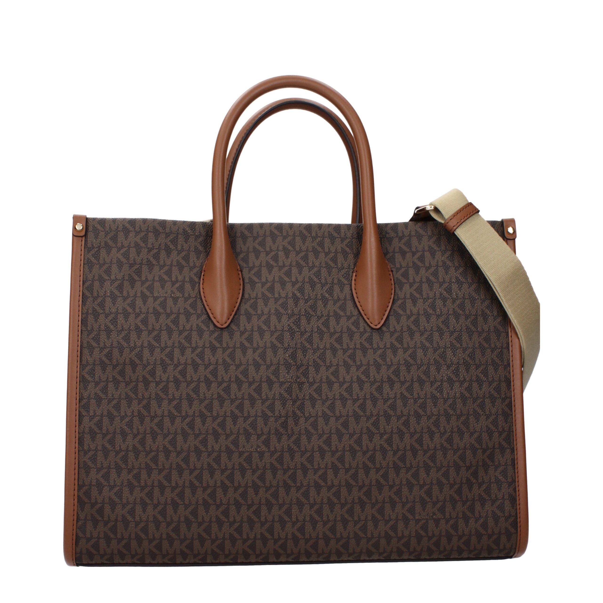 Braune Stoffhandtasche