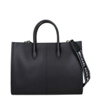 Schwarze Lederhandtasche