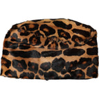 Brauner Leopardenfell-Damen-Bucket-Hut
