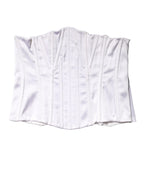 Weißes Taillenmieder Bustier Korsett Top aus Polyamid