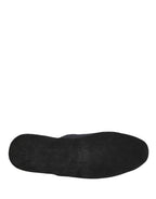 Dark Navy Wool Cotton Red Chevron Slippers Shoes