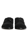 Herren Black Riccio Shearling Derby Schuhe