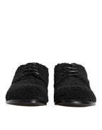 Herren Black Riccio Shearling Derby Schuhe