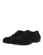 Herren Black Riccio Shearling Derby Schuhe