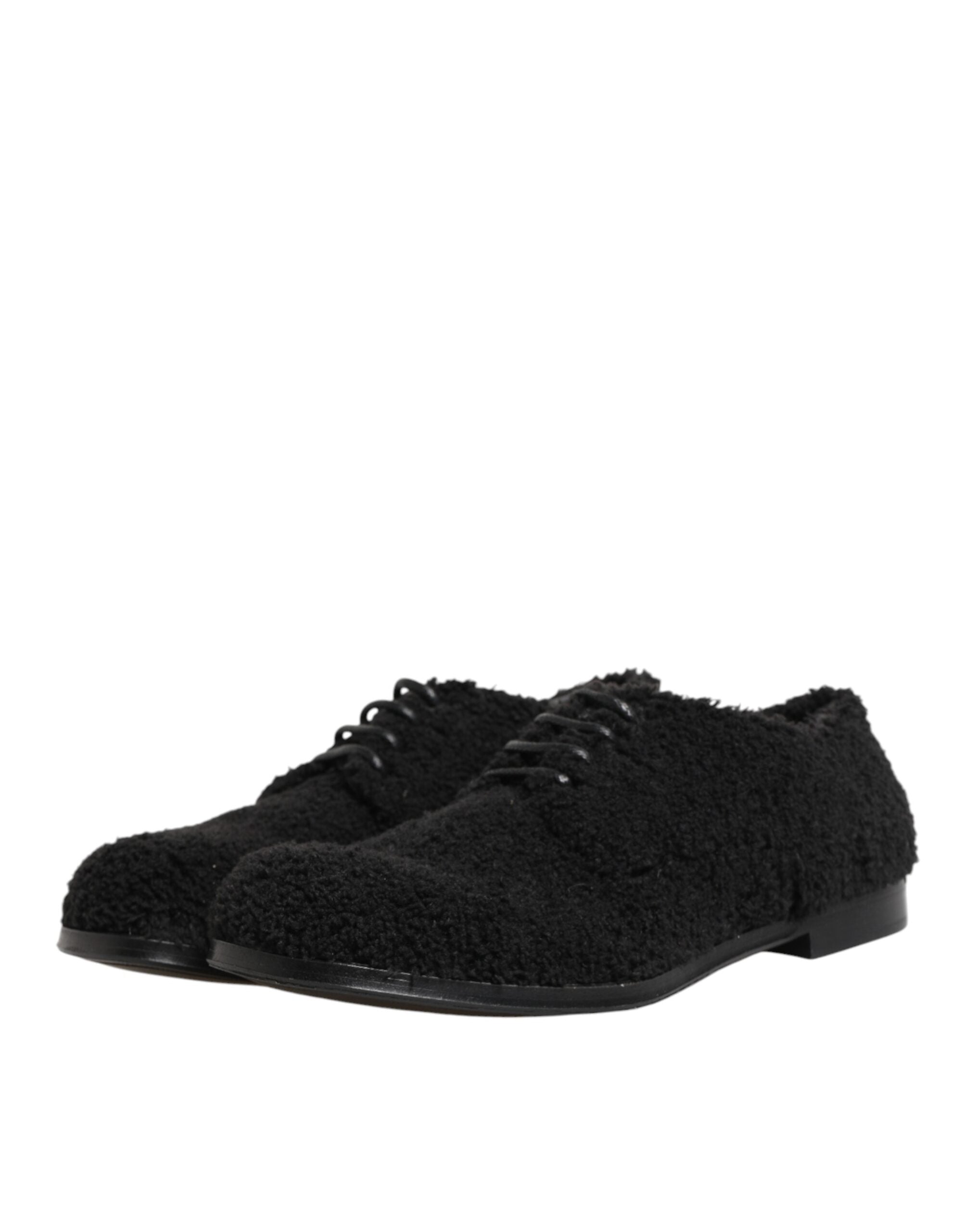 Herren Black Riccio Shearling Derby Schuhe