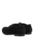 Herren Black Riccio Shearling Derby Schuhe