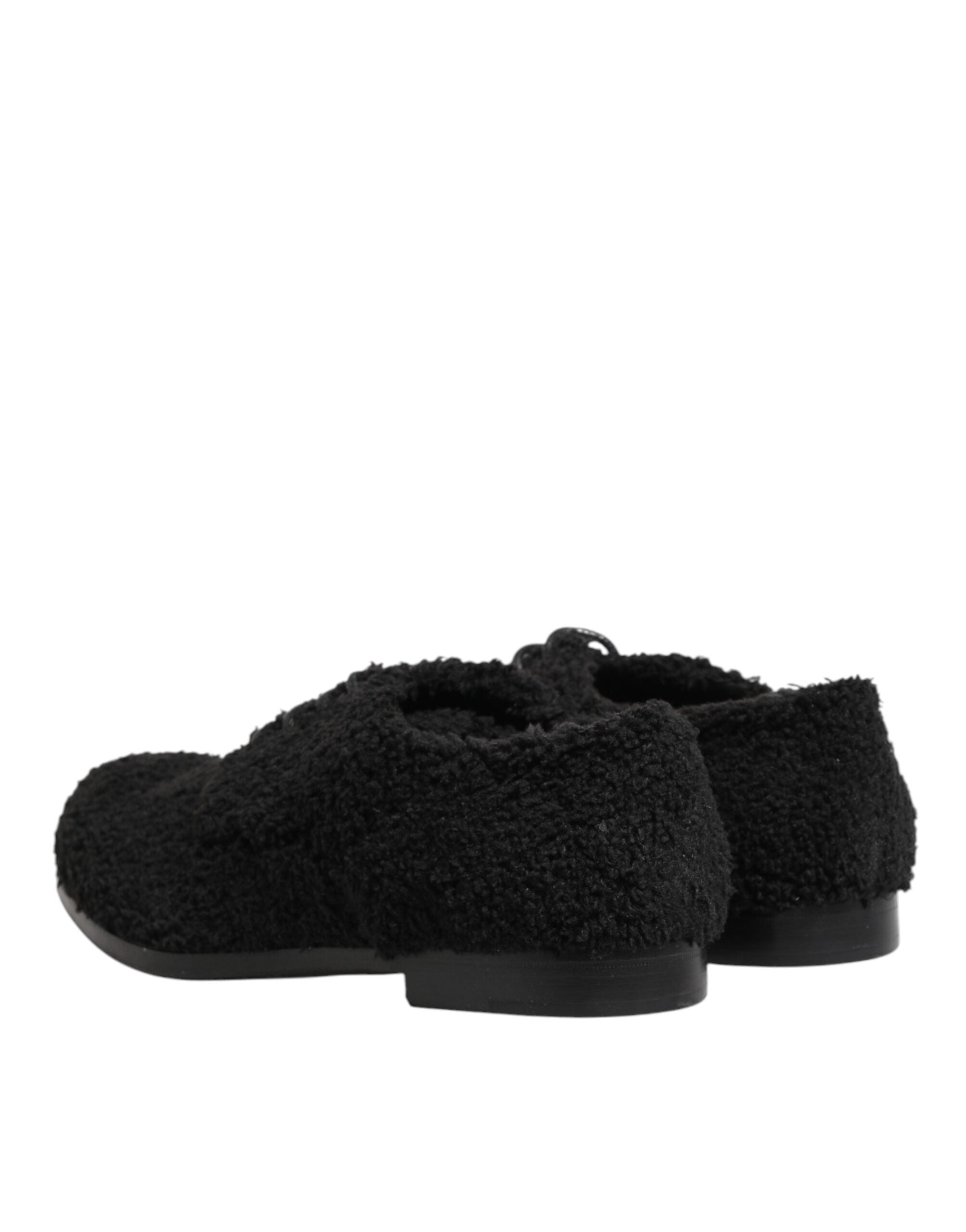 Herren Black Riccio Shearling Derby Schuhe