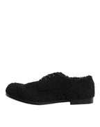Herren Black Riccio Shearling Derby Schuhe