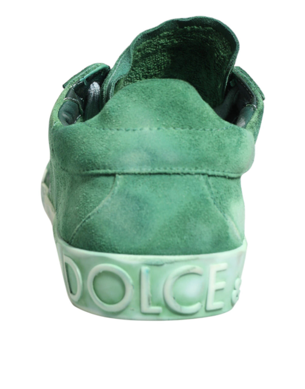 Green Suade DG Logo Sole Low Top Sneakers Schuhe
