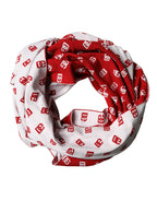 Rot-weißes Logo-Print Foulard 201cm x 40.5cm Herrenschal