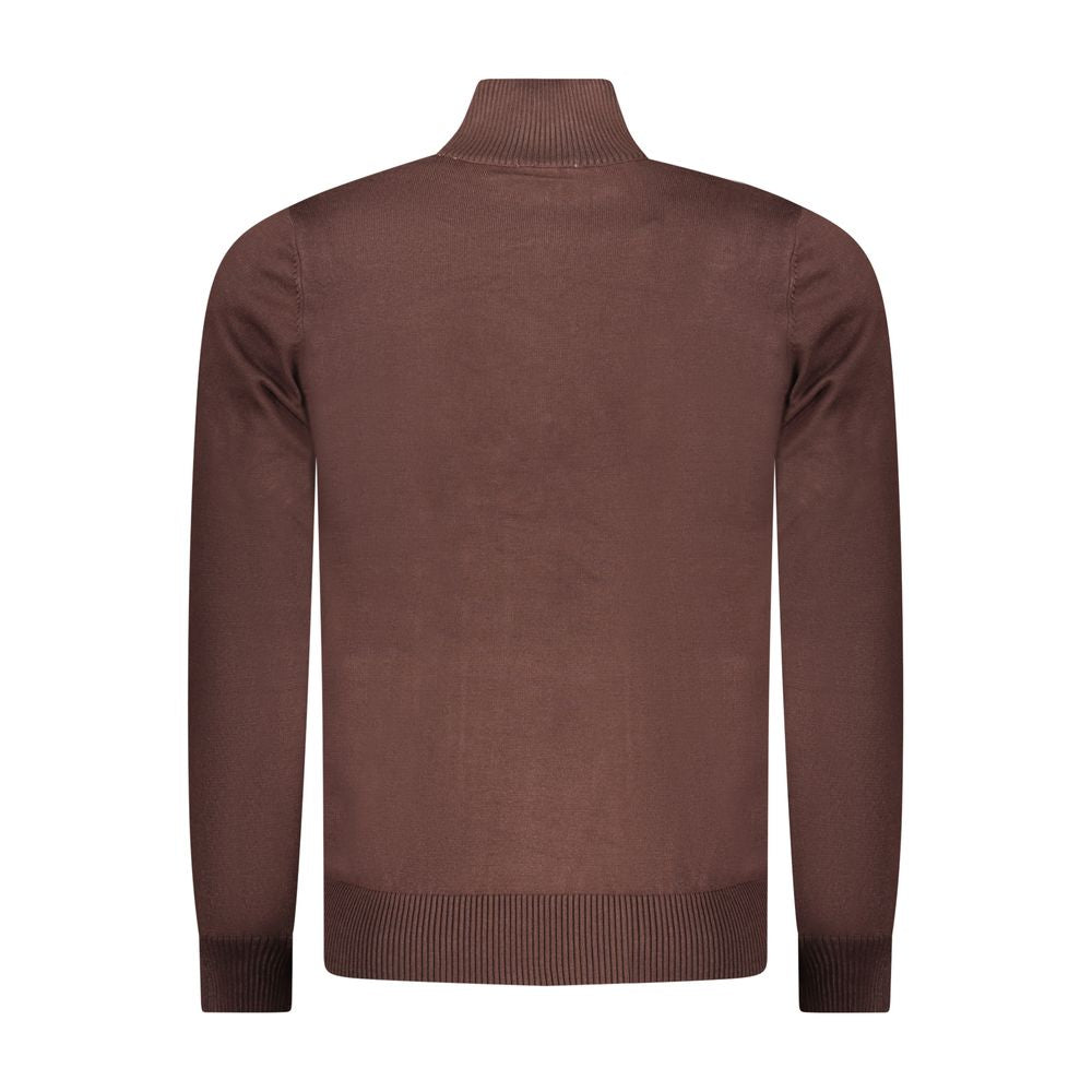 Brauner Viskose-Herrenpullover