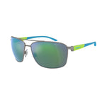 Blaue Metallsonnenbrille