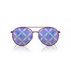 Braune Sonnenbrille aus Metall