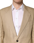 Beige TAORMINA Single Breasted Formal 2 Piece Suit
