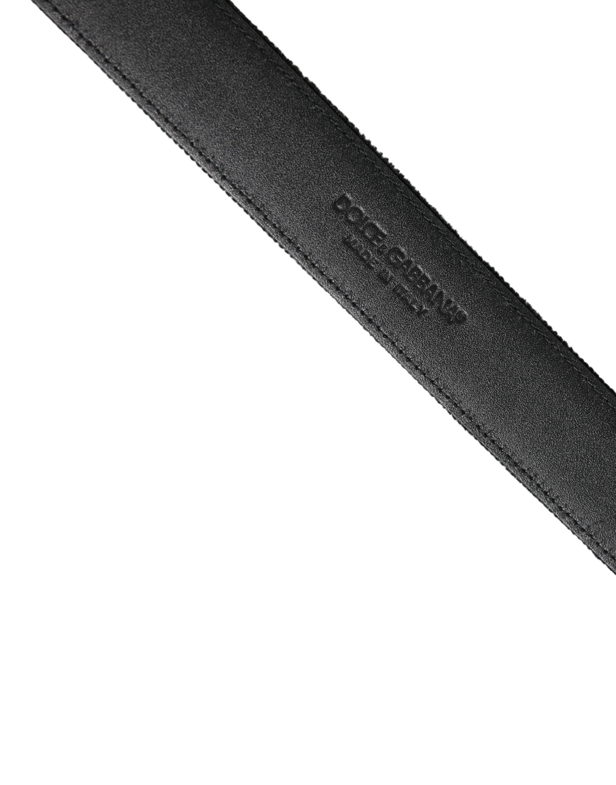 Black Suede Silver Tone Metal Buckle Men's Belt
