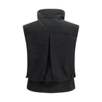 Black Nylon Sleeveless Jacket