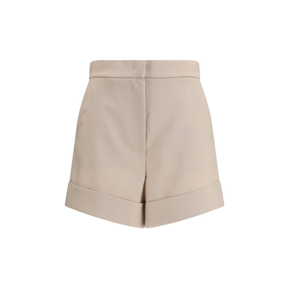 Bicolor Woll-Bermudashorts