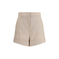 Bicolor Woll-Bermudashorts