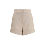 Bicolor Woll-Bermudashorts