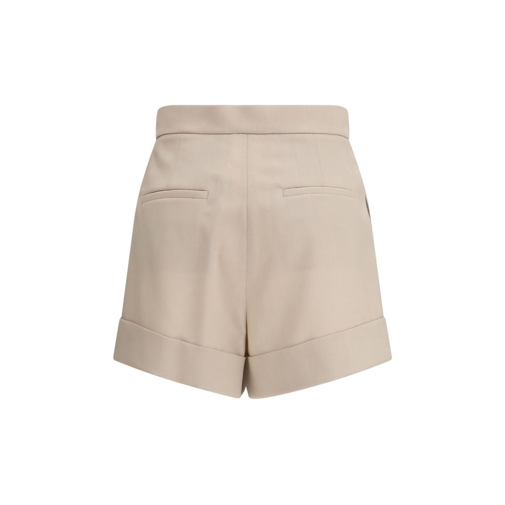 Bicolor Woll-Bermudashorts