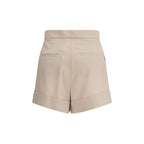 Bicolor Woll-Bermudashorts