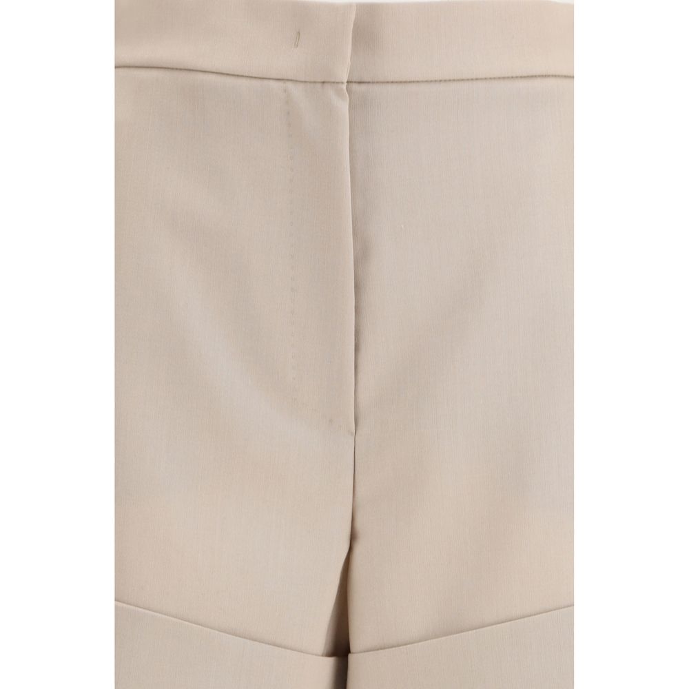 Bicolor Woll-Bermudashorts