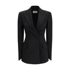 Schwarzer Wollblazer
