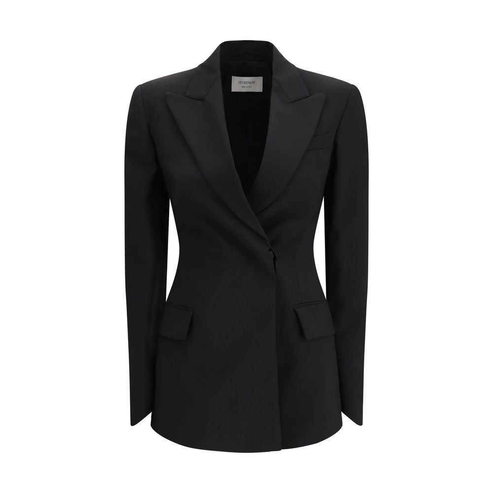 Schwarzer Wollblazer