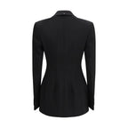 Schwarzer Wollblazer