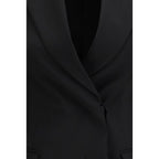 Schwarzer Wollblazer