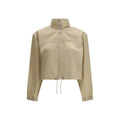 Beigefarbene Jacke aus recyceltem Polyamid