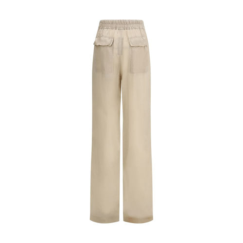 Pantaloni casual color rame beige