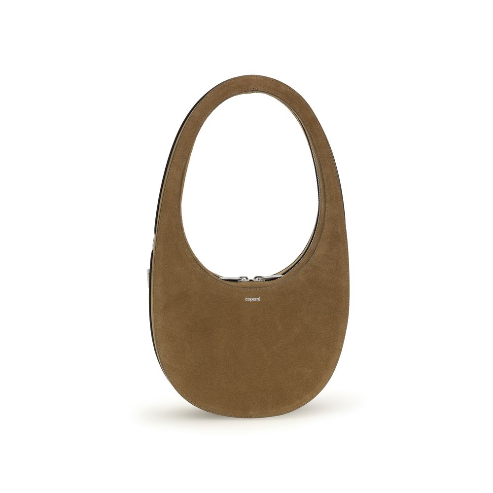 Schultertasche aus braunem Kalbsleder vom Hausrind