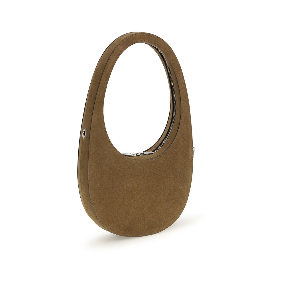 Schultertasche aus braunem Kalbsleder vom Hausrind