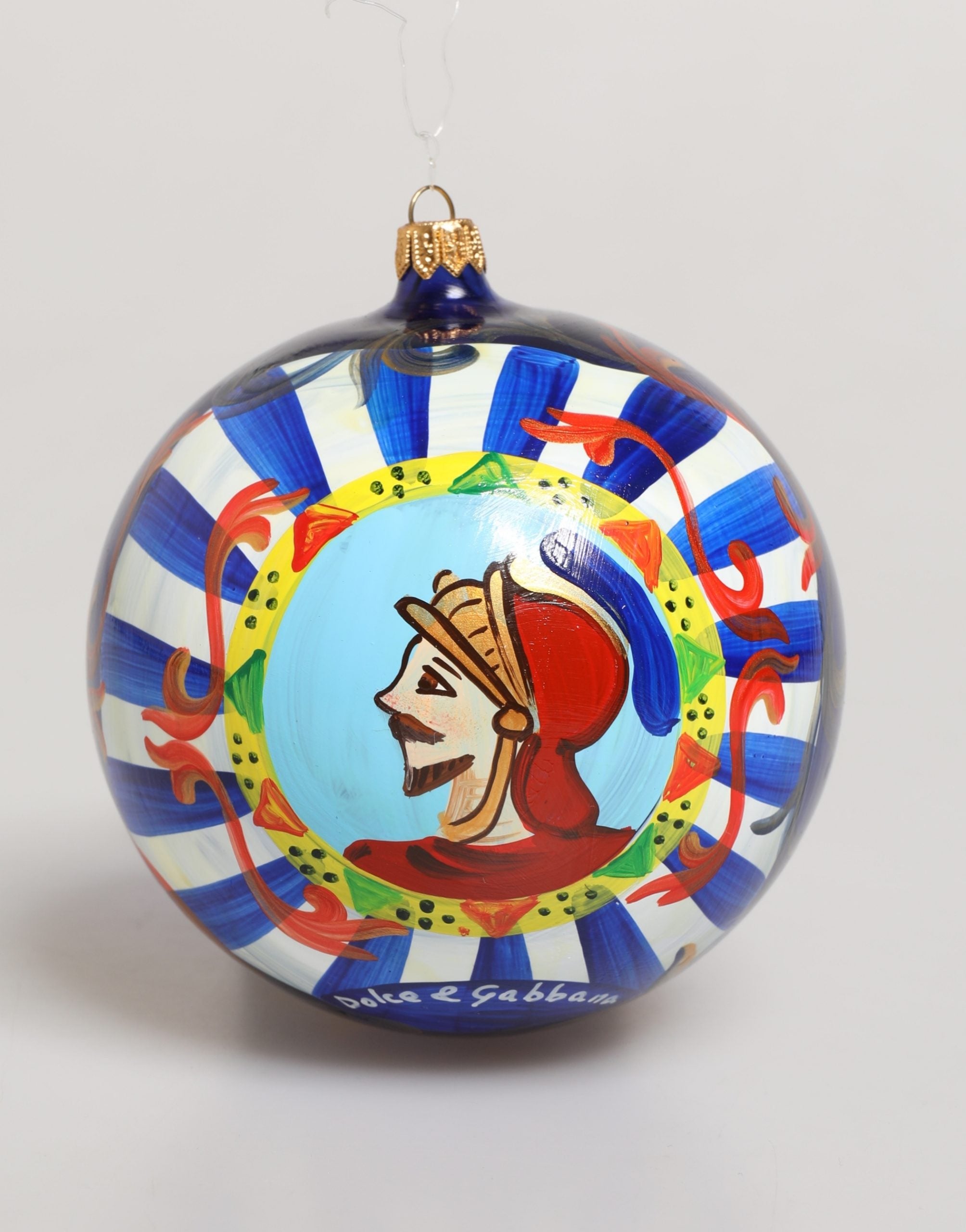Mehrfarbige handbemalte sizilianische Ornament-Weihnachtskugel