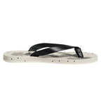 White Pineapple Print Slides Flip Flops Shoes