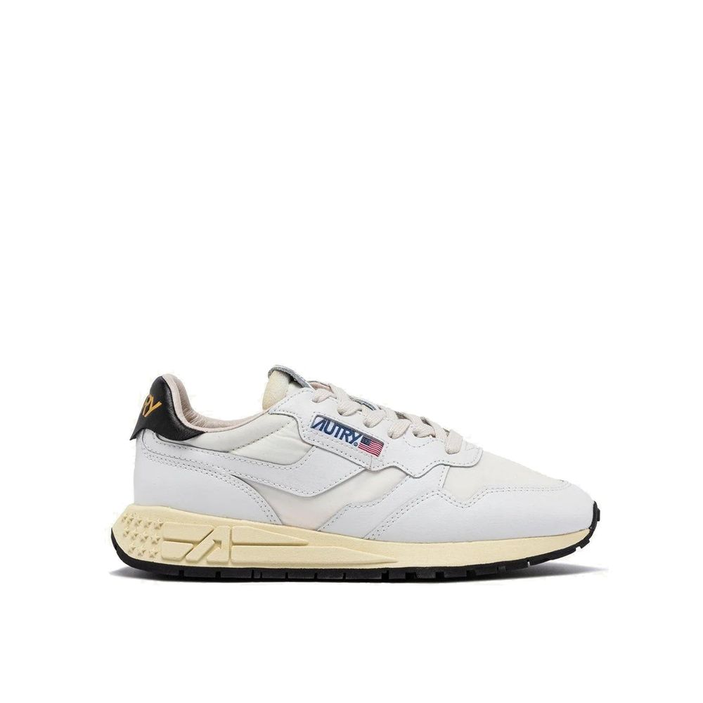 Weiße Athletic-Sneaker aus Leder