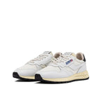 Weiße Athletic-Sneaker aus Leder