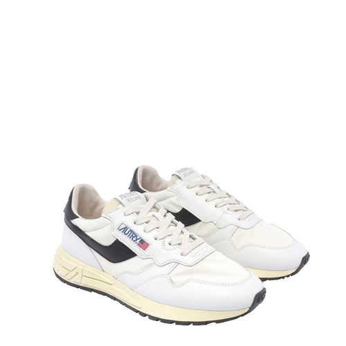 Weiße Low-Top-Sneaker aus Leder