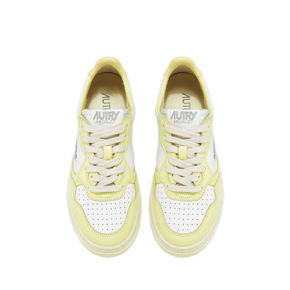 White Leather Athletic Sneakers