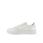 Weiße Leder-Low-Top-Sneaker