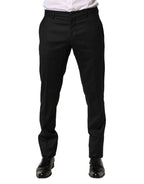Schwarze Hose aus Wolle für Herren, Skinny-Fit
