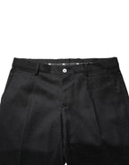 Schwarze Hose aus Wolle für Herren, Skinny-Fit