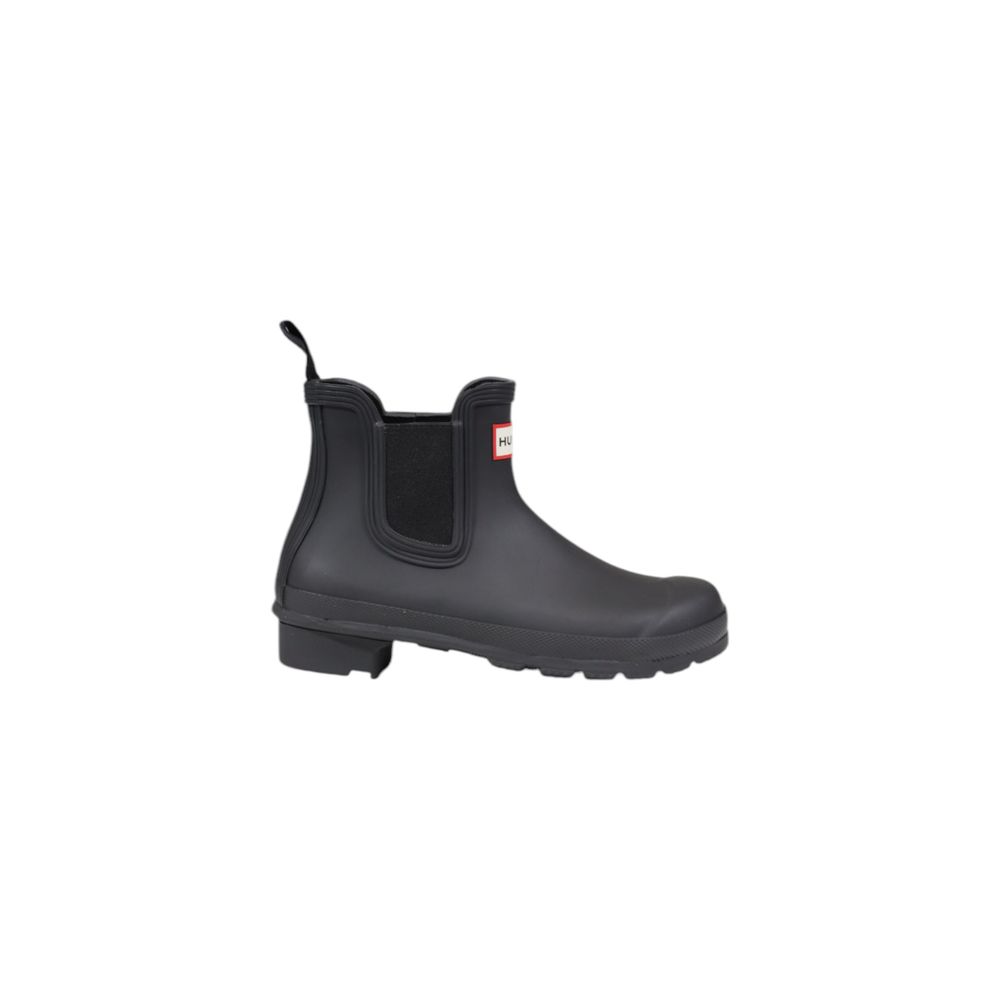 Schwarze Stiefeletten aus recyceltem Polyester