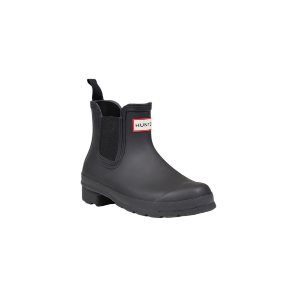 Schwarze Stiefeletten aus recyceltem Polyester