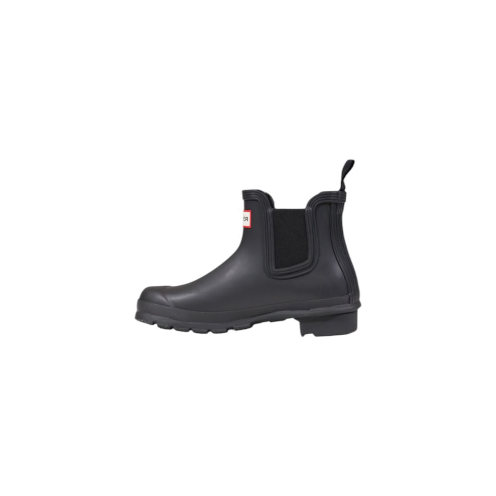 Schwarze Stiefeletten aus recyceltem Polyester