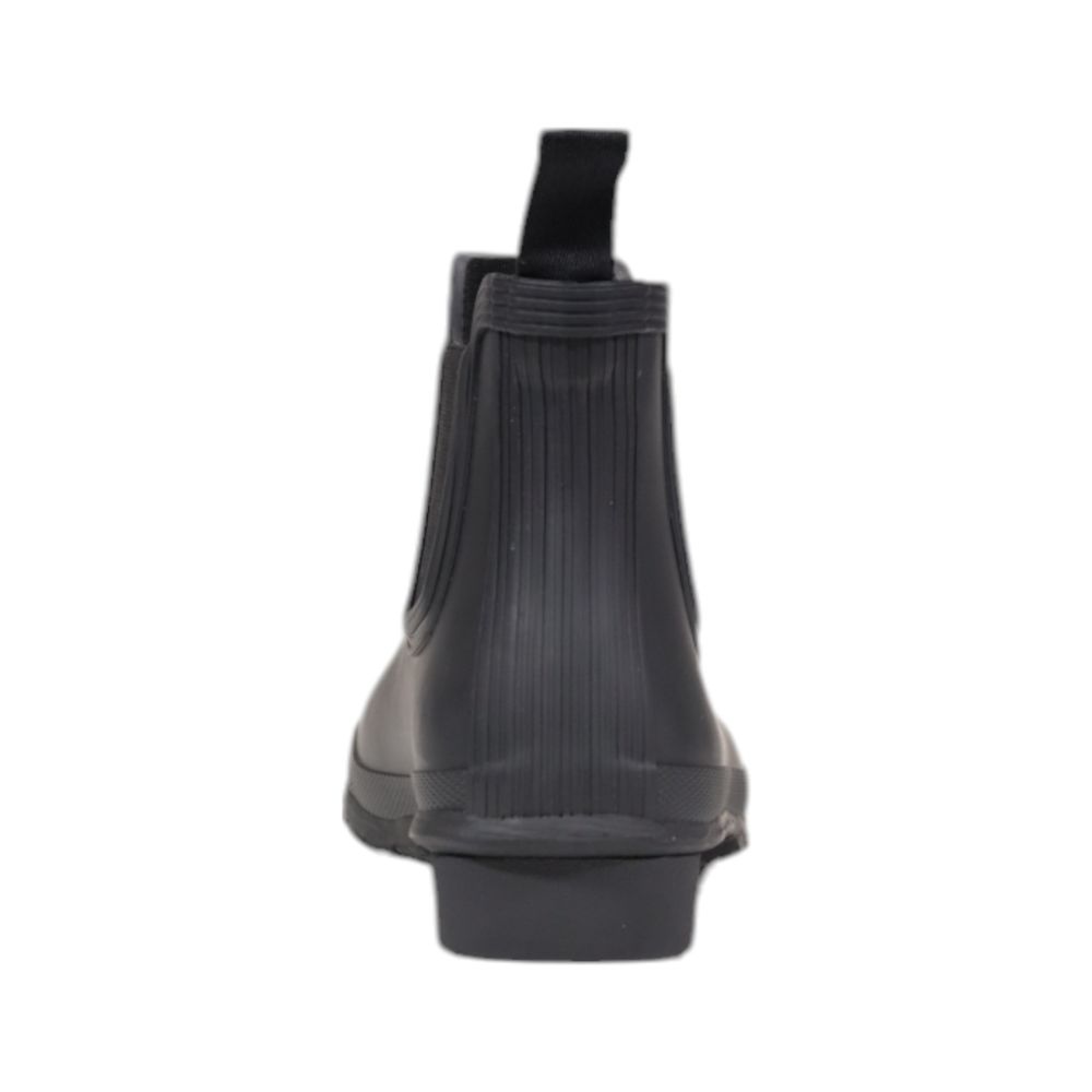 Schwarze Stiefeletten aus recyceltem Polyester