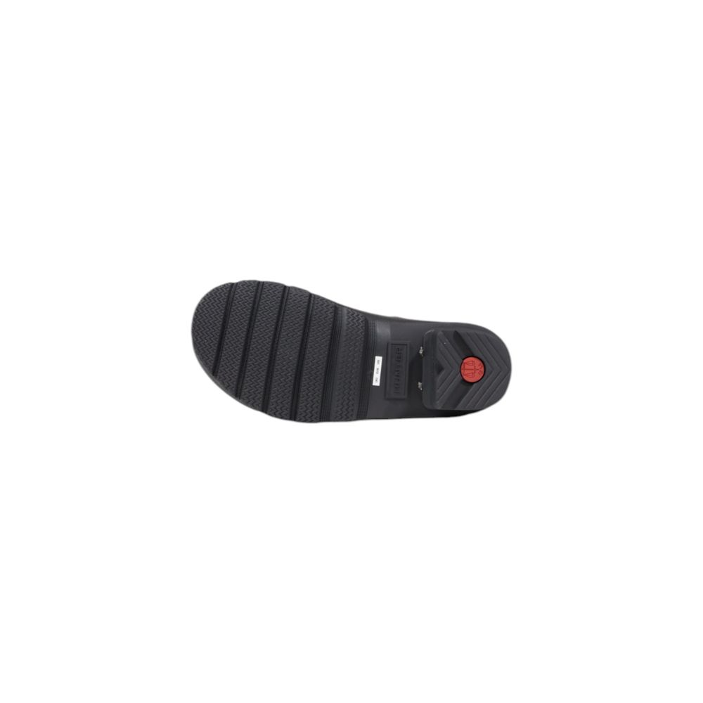 Schwarze Stiefeletten aus recyceltem Polyester