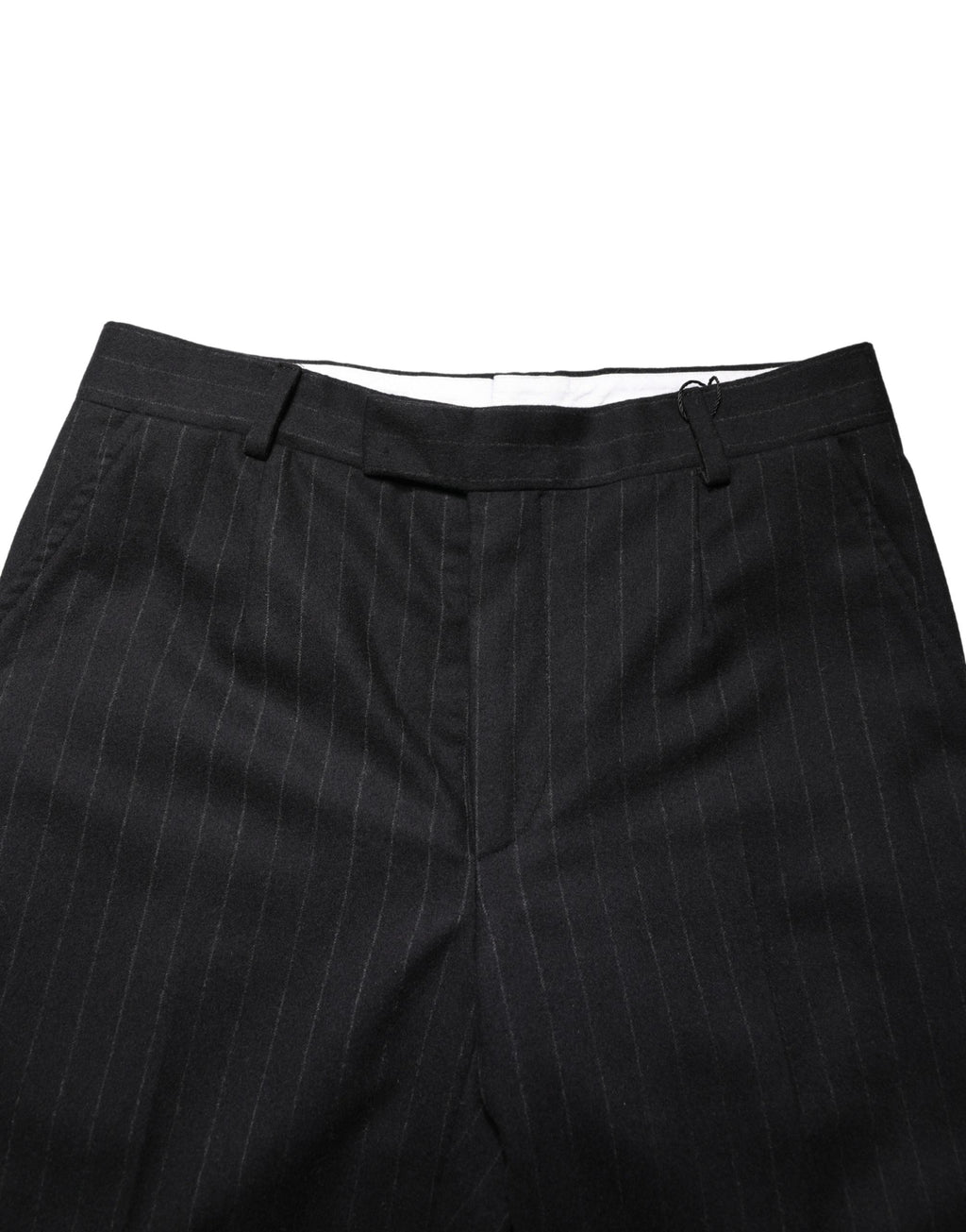 Schwarzes gestreiftes Wollkleid Formelle Anzughose